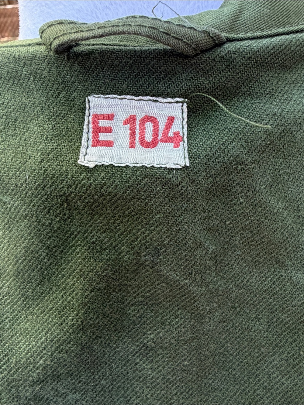 Vintage 1968 Swedish Army Military Green Jacket E 104 Chest 48” Chore Hunting - Picture 4 of 16